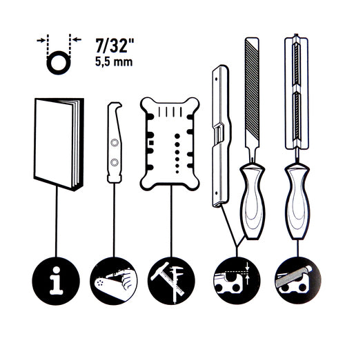 Sharpening Kit with Pouch, 7/32"